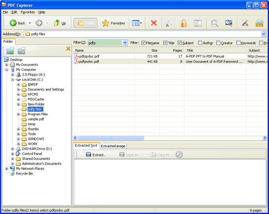 a-pdf explorer organize effect